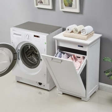 OLD CAPTAIN Tilt-Out Trash Cabinet with Deodorizing Function