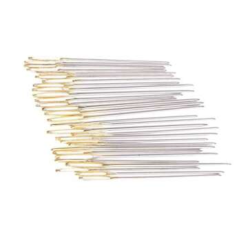 100 Mixed Silver Gold Cross Stitch Needles in Box