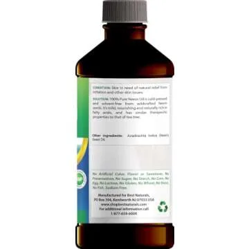 Best Naturals Neem Oil Pure Cold Pressed Unrefined 16 OZ