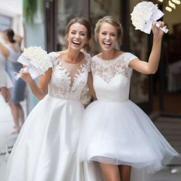 KOCNYDEY Wedding Bouquets for Bride, Wedding Bridal Bouquet Crystal Diamond Silk Roses, Bride Bridesmaid Wedding Hand Roses Bouquet Artificial Flowers Bouquet for Wedding Churches Parties (White)