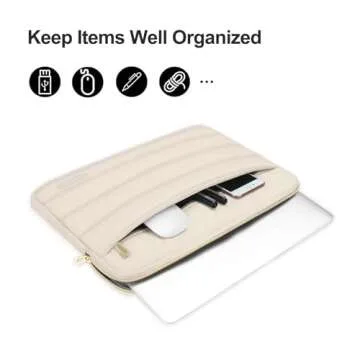 MOSISO 13-14 inch Laptop Case, 13.3 inch Puffy Laptop Sleeve Compatible with MacBook Air 13 13.6 M3 ...