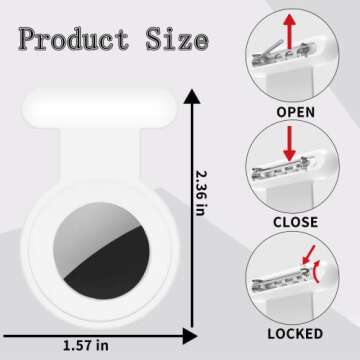 2 Pack Holder Case Compatible for AirTag Tracker - Kid & Pet Silicone Cover