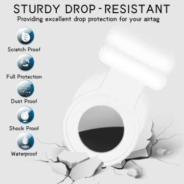 Durable 2 Pack Silicone AirTag Holder for Kids & Pets