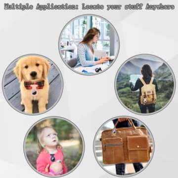 Durable 2 Pack Silicone AirTag Holder for Kids & Pets