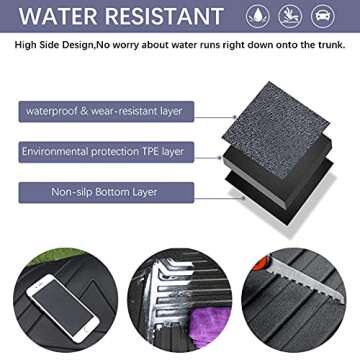 Elsetyler Custom Fit for Cargo Liner Porsche Macan 2015-2023 2024 2025 - Black TPO All Weather Heavy Duty Waterproof Rear Cargo Tray Trunk Floor Mat Protector