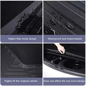 Elsetyler Custom Fit for Cargo Liner Porsche Macan 2015-2023 2024 2025 - Black TPO All Weather Heavy Duty Waterproof Rear Cargo Tray Trunk Floor Mat Protector
