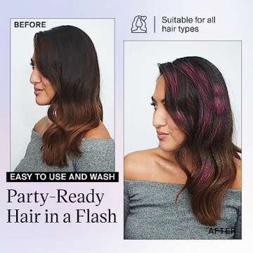 Seeing Stars Holographic Spray, Color and Glitter Spray, Hair Glitter for Shimmer & Shine Effect, Glitter Hairspray for Styling, Washable Rose Pink Glitter Spray, 1.5 oz, Rosé- Eva NYC