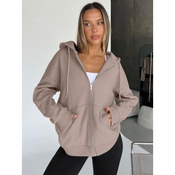 Trendy Queen Women’s Zip Up Hoodie for Fall Fashion
