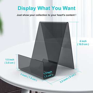 Boloyo Acrylic Book Stand with Ledge,Clear Acrylic Display Easel Transparent Display Stand Holder Ta...