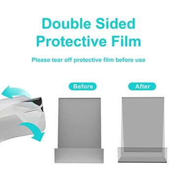 Boloyo Acrylic Book Stand with Ledge,Clear Acrylic Display Easel Transparent Display Stand Holder Tablet Holder for Displaying Books,Magazine,Plate,Pictures,Artworks, CDs