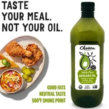 Chosen Foods 100% Pure Avocado Oil, Keto and Paleo Diet Friendly, Kosher Oil for Baking, High-Heat C...