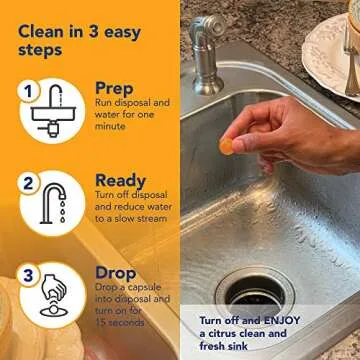 Arm & Hammer 24-Count Sink Garbage Disposal Cleaner, Freshener & Deodorizer Capsules Citrus Scent, with Power of Baking Soda