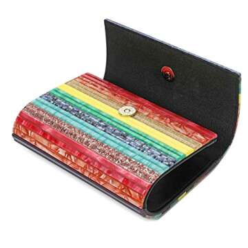 AcrMkSto Acrylic Evening Bag - Trendy Clutch for Parties and Weddings