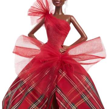 2024 Holiday Barbie Doll in Sparkling Plaid Gown