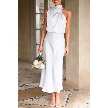 Stylish Satin Maxi Dress for Any Occasion - PRETTYGARDEN