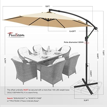 Get Ultimate Outdoor Shade with FRUITEAM 10FT Umbrella