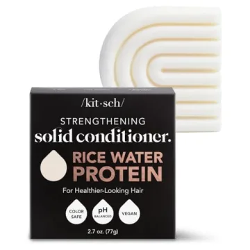 Kitsch Rice Water Hair Conditioner Bar for All Hair Types, Organic, Natural Strengthening, Cleansing...