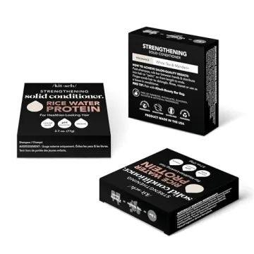 Kitsch Rice Water Hair Conditioner Bar for All Hair Types, Organic, Natural Strengthening, Cleansing and Moisturizing Solid Conditioner Bar Made in US, Eco-Friendly, Paraben Free, Sulfate Free, 2.7 oz