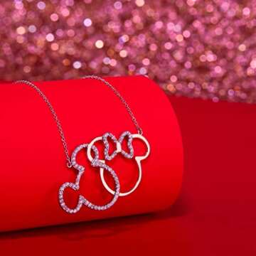 Disney Jewelry: Mickey & Minnie Interlocking Necklace