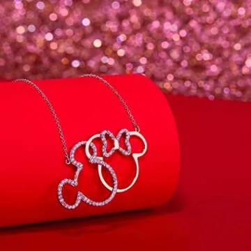 Disney Jewelry: Mickey & Minnie Interlocking Necklace