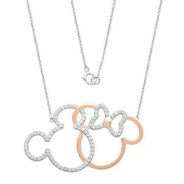Disney Jewelry: Mickey & Minnie Interlocking Necklace