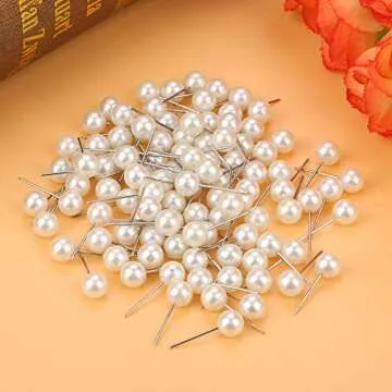 Oumefar 200PCS Pearl Push Pins for Crafting and DIY