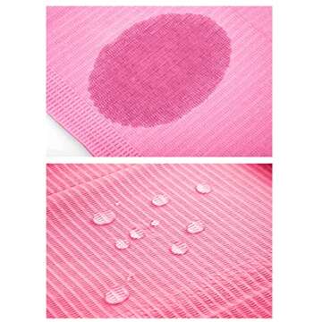 TOEDO Disposable Nail Art Table Towels 13"x18" - 3 Ply Waterproof Dental Bibs for Patients - Dentist or Medical Tray Cover and Nail Table Cover Supplies, Pink