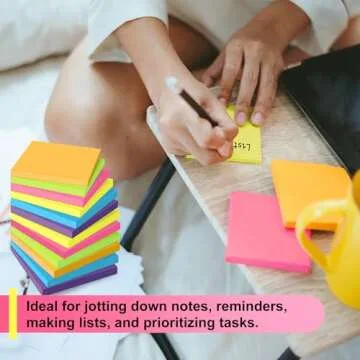 Colorful OHOME Sticky Notes - 12 Pads for School & Office