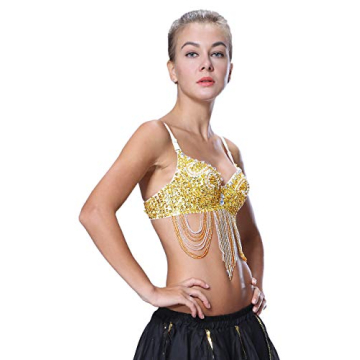 Seawhisper Beaded Bra for Dance and Costume Events