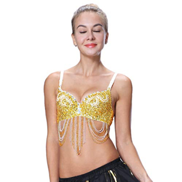 Seawhisper Beaded Bra for Dance and Costume Events