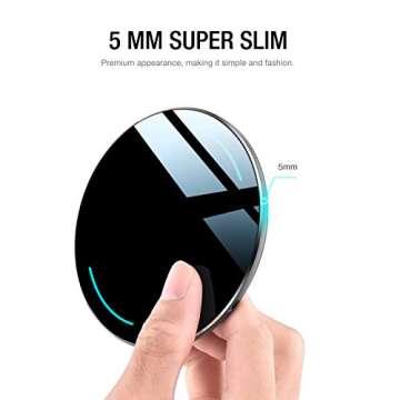 TOZO W1 Wireless Charger with Fast Qi Charging Compatibility