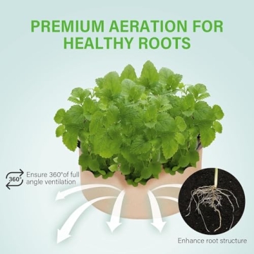 iPower 15G Grow Bags 5-Pack - Premium Nonwoven Plant Pots