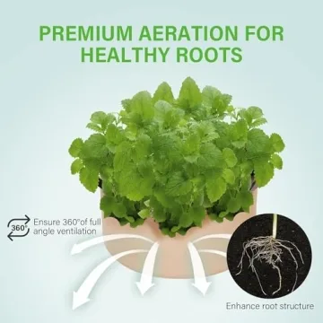 iPower 15G Grow Bags 5-Pack - Premium Nonwoven Plant Pots