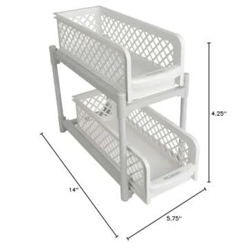 Fox Valley Traders 2 Tier Sliding Shelves for Easy Storage