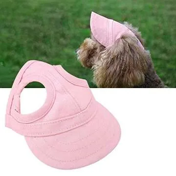 Pet Baseball, Dog Cat Outdoor Sunbonnet with Ear Holes Adjustable Ste Summer Pet Parent Child Hat(L)