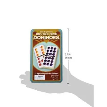 Pressman Dominoes Double 9 in tin