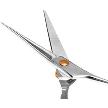 Professional Barber/Salon Razor Edge Hair Cutting Scissors/Shears (6 ½ Inch, Forged) with Fine Adjustable Tension Screw - Detachable Finger Rest - Japanese Stainless Steel - by Utopia Care