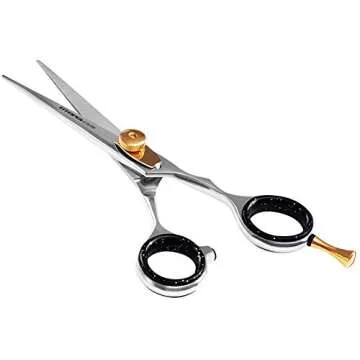 Professional Barber/Salon Razor Edge Hair Cutting Scissors/Shears (6 ½ Inch, Forged) with Fine Adjustable Tension Screw - Detachable Finger Rest - Japanese Stainless Steel - by Utopia Care