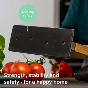 Stylish Bamboo Magnetic Knife Block for Kitchen Storage