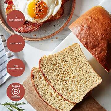 King Arthur Keto Wheat Flour Blend: Low-Carb Baking Solution for Bread & More - Non-GMO, 1:1 All-Purpose Flour Substitute - 16 oz Resealable Bag - Perfect for Keto Diet & Reduced Carb Intake