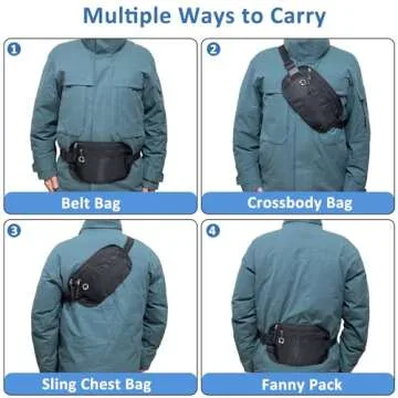 HOPSOOKEN Travel Money Belt: Waist Pack for Running and Cycling, RFID, Comfortable, Durable and Lightweight Hidden Travel Passport Wallets.(Black)