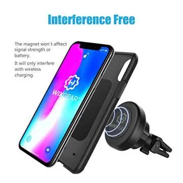 WixGear Universal Twist-lock Air vent Magnetic Car Mount Holder, for Cell Phones with Fast Swift-snap Technology