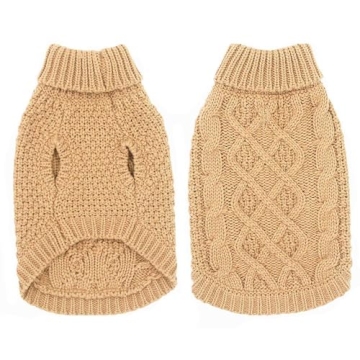 Mihachi Turtleneck Dog Sweater for Stylish Winter Wear