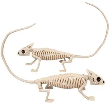 SCS Direct Halloween Lizard Skeletons Set of 2-15" Weather Resistant Yard Decorations w Bendable Tails and Movable Jaws - Great Prop for Party Decor and Indoor/Outdoor Use