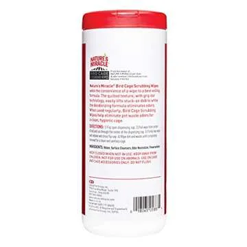 Nature's Miracle 30 Count Bird Cage Scrubbing Wipes