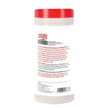 Nature's Miracle 30 Count Bird Cage Scrubbing Wipes