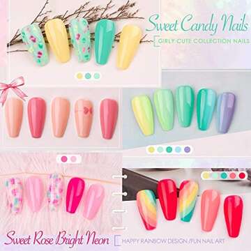 GELLEN Gel Nail Polish Kit - 16 Colors Gel Polish Set with Top&Base Coats, Trendy Rainbow Pastel Nail Gel Polish Home Gel Manicre Kit