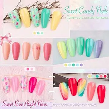 GELLEN Gel Nail Polish Kit - 16 Colors Gel Polish Set with Top&Base Coats, Trendy Rainbow Pastel Nail Gel Polish Home Gel Manicre Kit