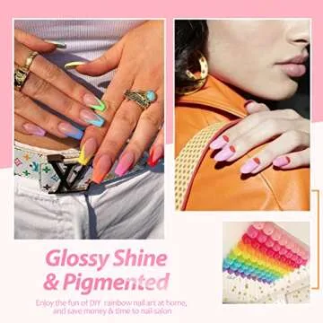 GELLEN Gel Nail Polish Kit - 16 Colors Gel Polish Set with Top&Base Coats, Trendy Rainbow Pastel Nail Gel Polish Home Gel Manicre Kit