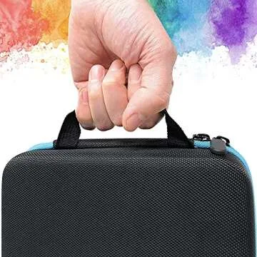 Alcohol Ink Storage Carrying Case, Paint Carry Case Organizer, Stores 30x 0.5-Ounce Bottles of Alcohol Inks, Stickles, Glossy Accents or Reinkers, Travel Case Hobby Paint Storage (Ink not Included)